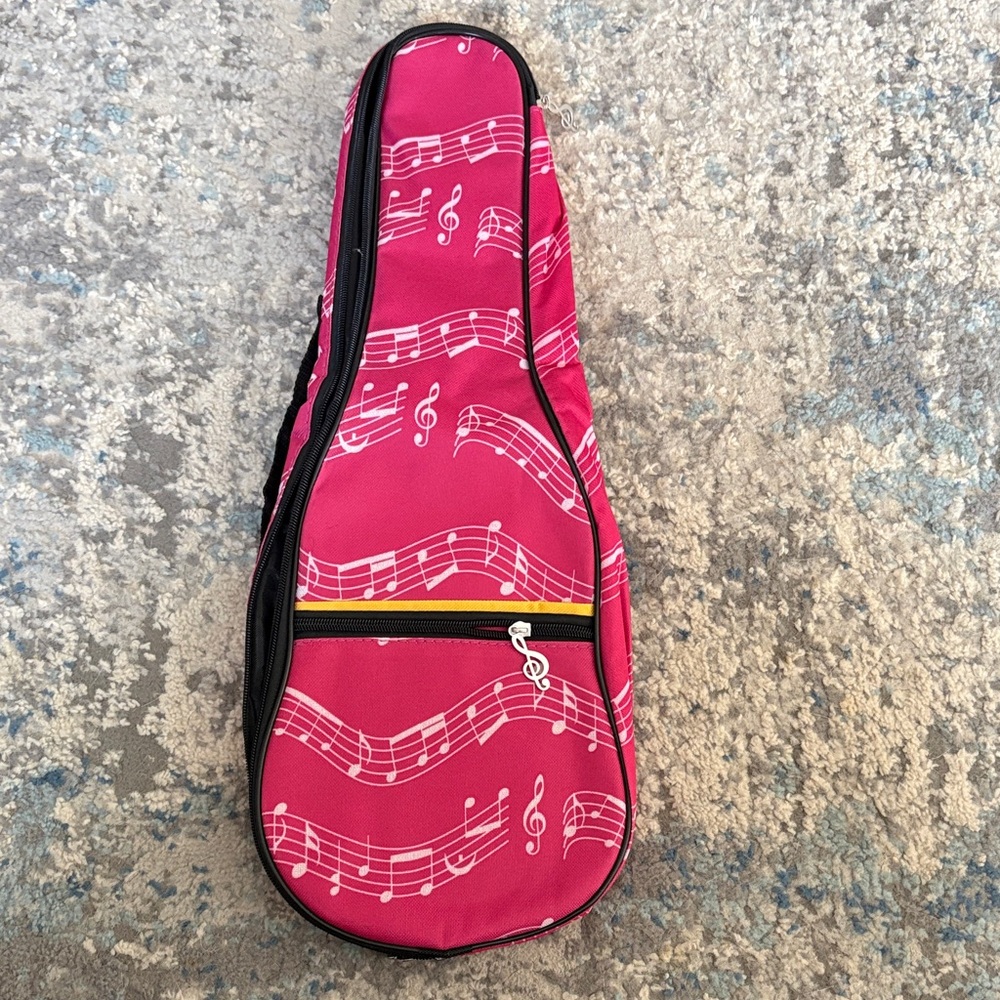 Pink Music Note Guitar Case
